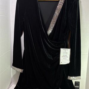 MSK Black Dress with Rhinestones